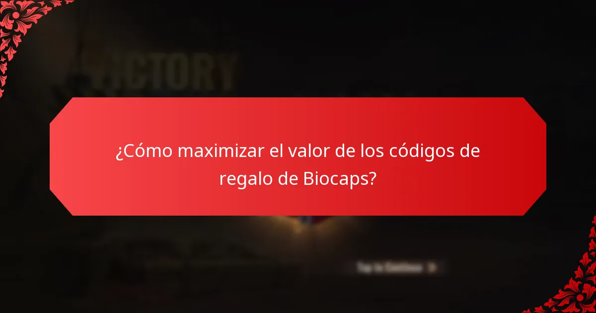 ¿Cuándo expiran los códigos de regalo de Biocaps?