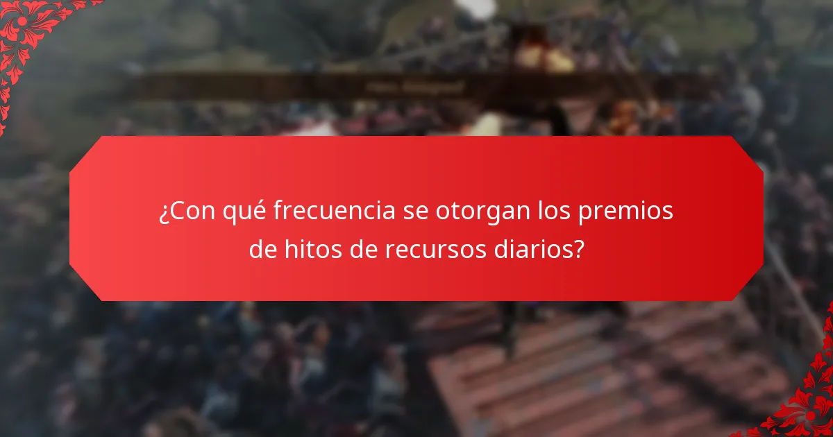 ¿De dónde provienen los premios de hitos de recursos diarios?