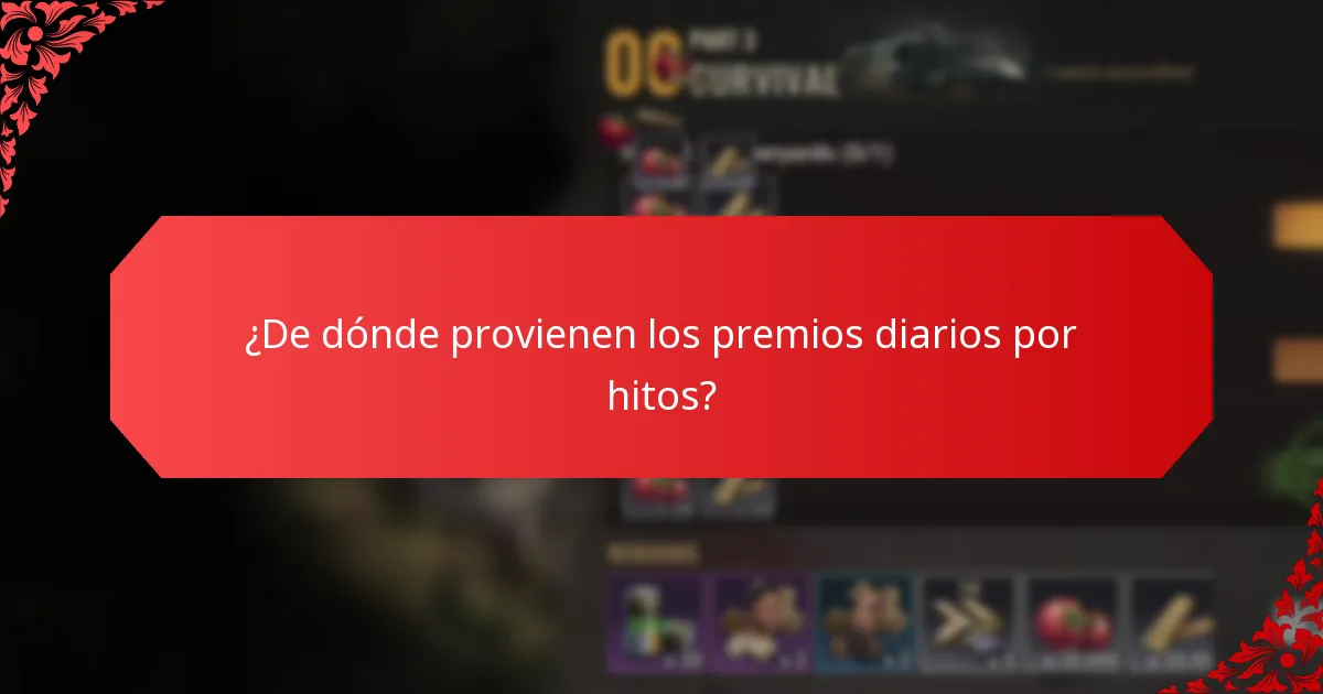 ¿Cómo se comparan los premios diarios por hitos entre diferentes juegos?